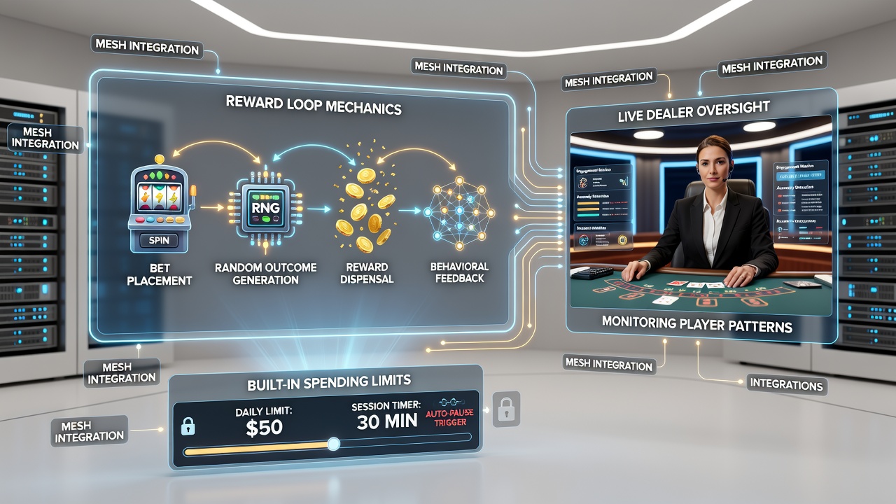 Schnittstelle eines Live-Dealer-Tisches mit mobiler Slot-Integration und sichtbaren Limit-Anzeigen