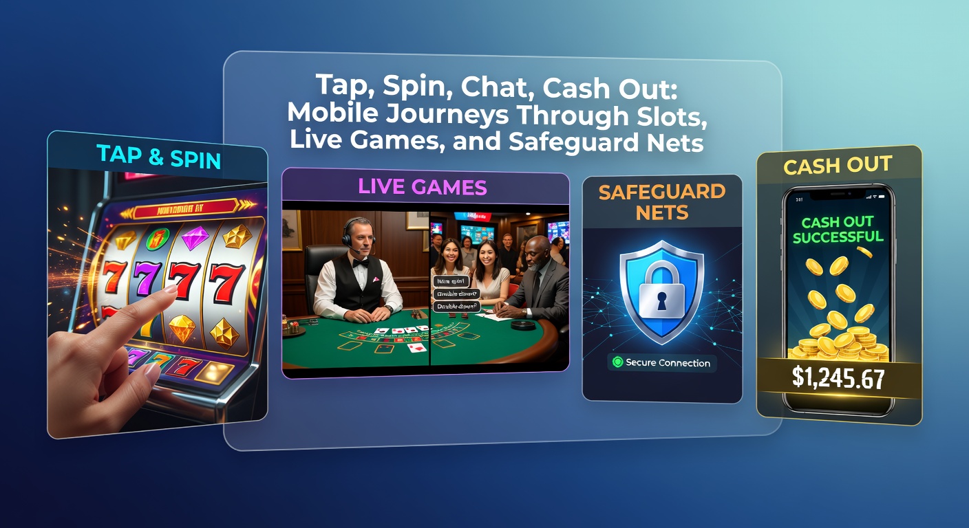 Smartphone mit laufendem Slot-Spiel und Live-Chat-Fenster im Vordergrund, symbolisiert mobile Glücksspiel-Erfahrungen